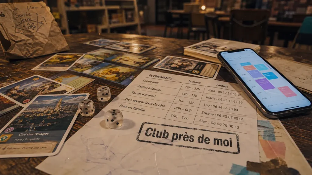 Club jeux de société autour de moi : trouver une table ouverte, des horaires clairs et la bonne ambiance