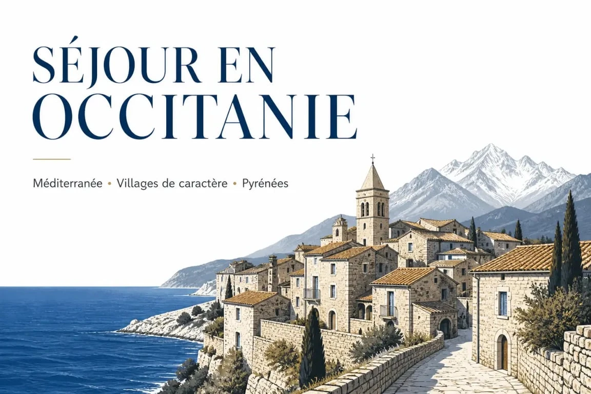 Séjour occitanie : panorama entre mer Méditerranée, village de caractère et Pyrénées