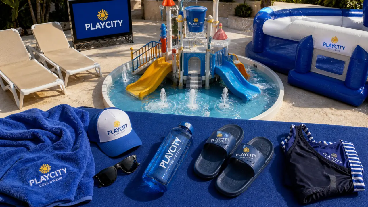 playciti Puget-sur-Argens : entrée parc aquatique familial, jeux d’eau