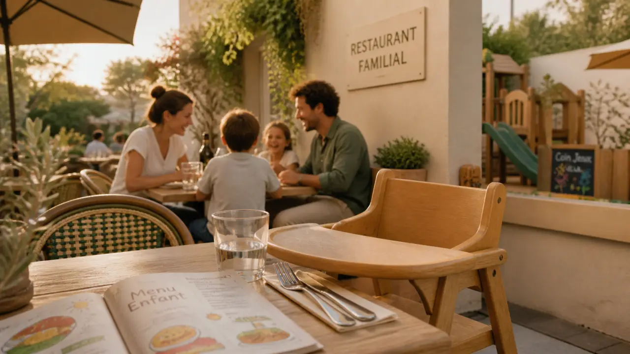 Restaurant familial Montpellier : repas en famille sur terrasse