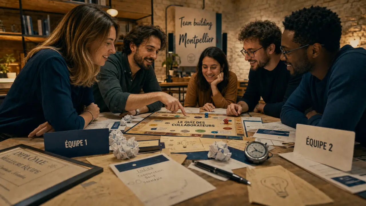 Team building montpellier : équipe en quiz