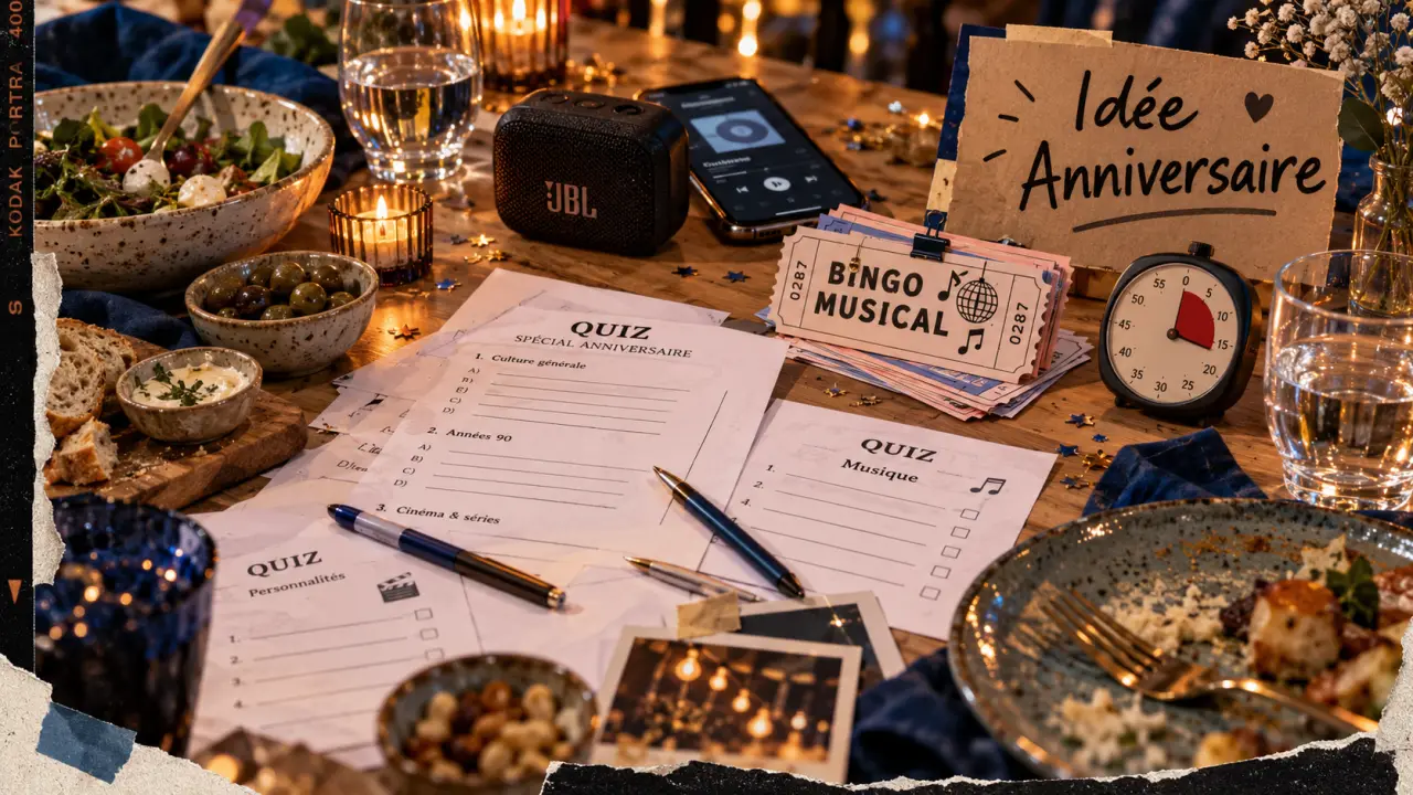 Idée sortie anniversaire adulte : quiz et jeux sur table