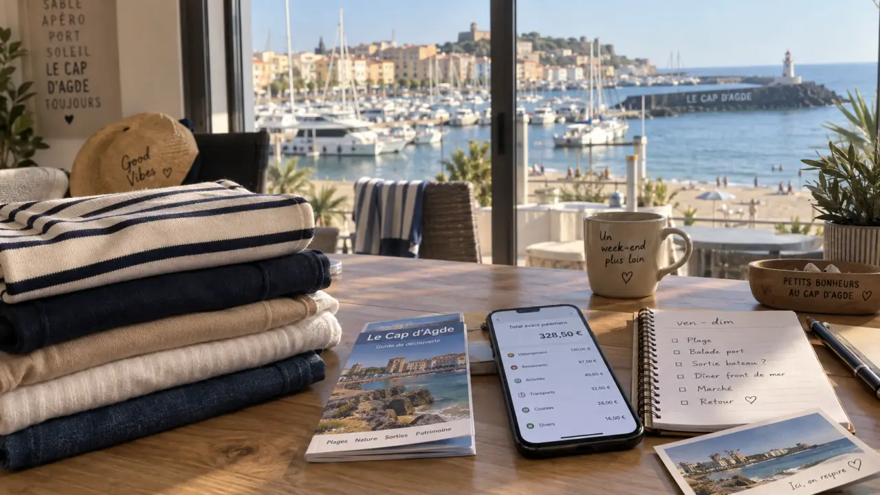 Location week end Agde : coût total avant paiement, quartier et équipements