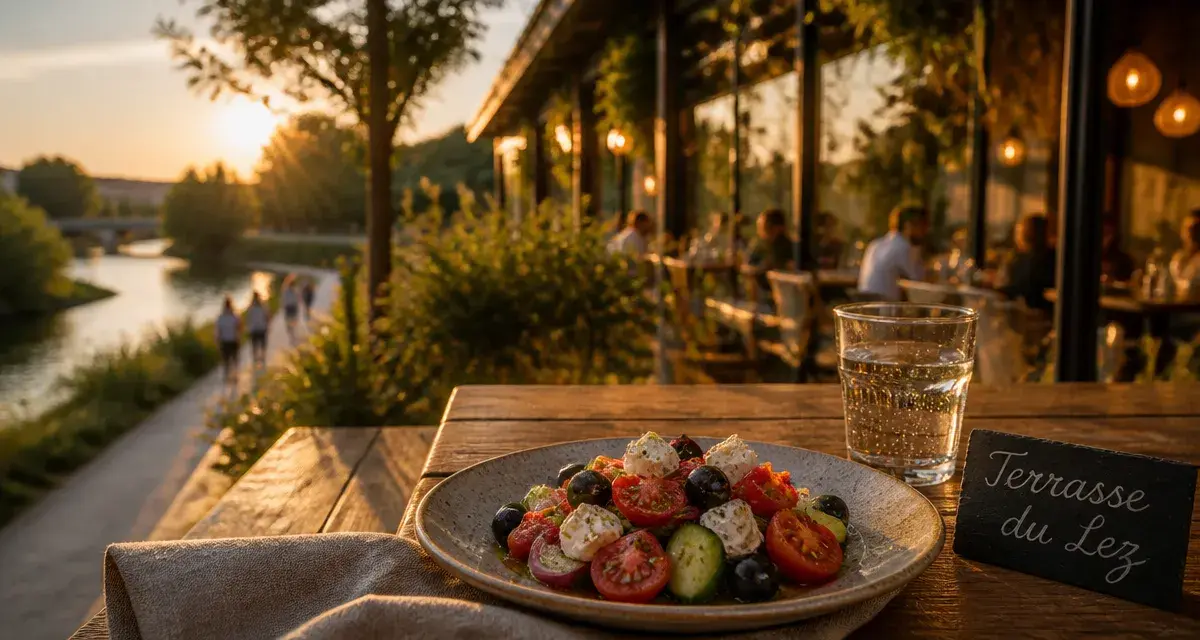 Restaurants bord du lez montpellier : terrasse du Lez au bord de l’eau