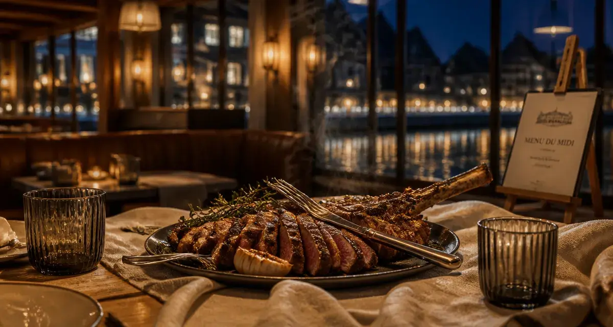 Restaurants Montpellier Port Marianne : GOYA, terrasse bassin Jacques Cœur, menu du midi 21€