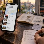 Agenda occitanie : choisir sa sortie, billet et téléphone sur table