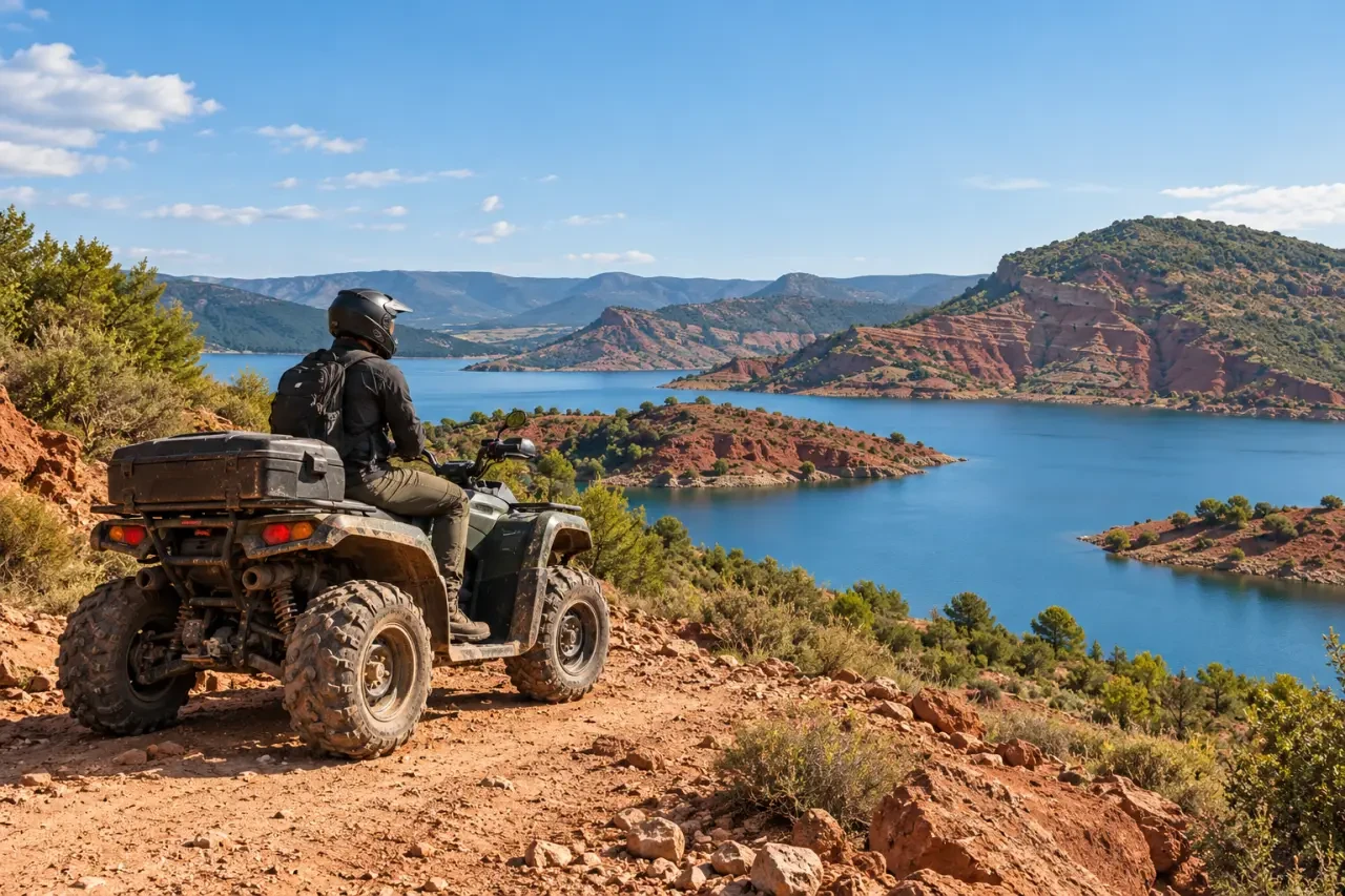 Balade quad Montpellier au lac du Salagou