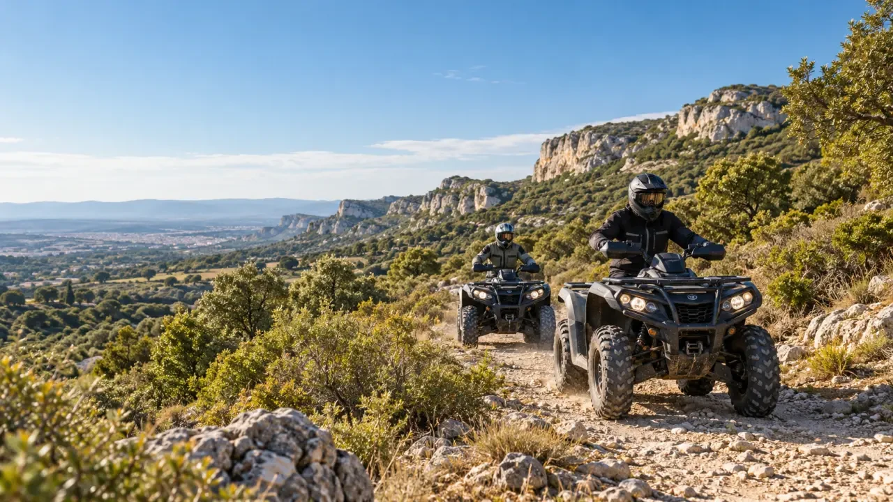 Balade quad Montpellier dans la garrigue du Gard