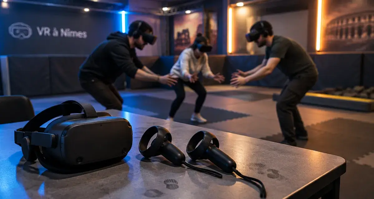 Réalité virtuelle Nîmes : casques VR pour un groupe en arène