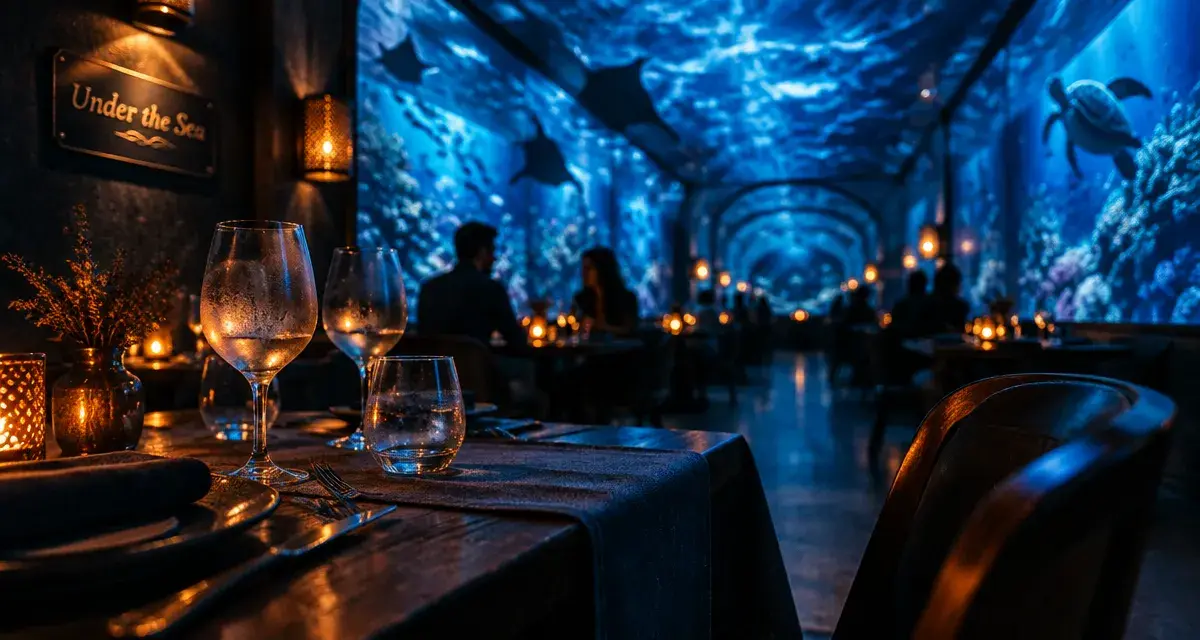 Restaurant aquarium Montpellier : dîner immersif sous l’océan à Odysseum