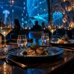 Restaurant immersif Montpellier Odysseum : dîner sous les mers Under the Sea, ambiance bleue et corail
